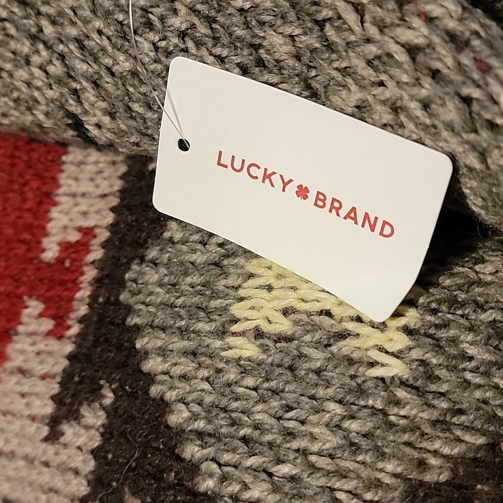 Lucky Brand Aztec Wool Novelty Crew Sweater NWT S M L XL XXL - Picture 5 of 10